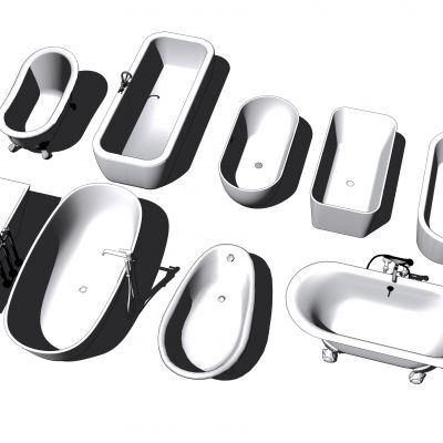 现代风格浴缸SU模型