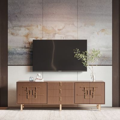 新中式电视柜组合 