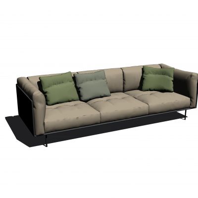 现代风格双人沙发SU模型