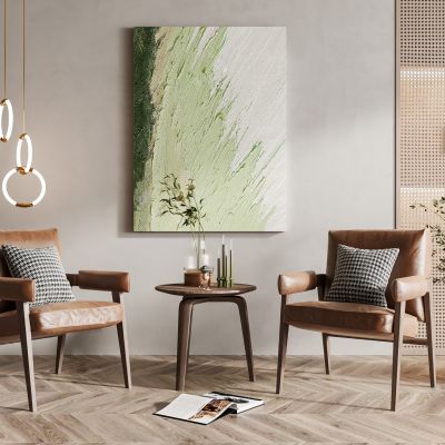 侘寂棕色皮革休闲椅