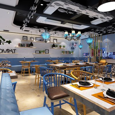 海洋主题餐厅 地中海风餐厅