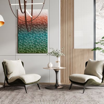 现代布艺单人沙发