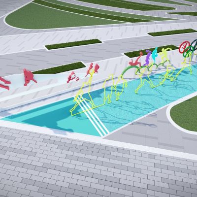 现代创意体育运动雕塑 人物雕塑 体育健身雕塑 景观公园雕塑 广场雕塑