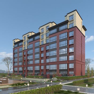 现代住宅 建筑  室外