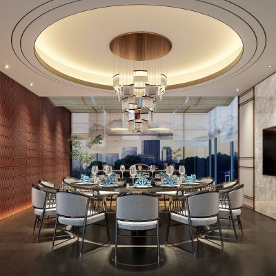 新中式中餐厅包厢