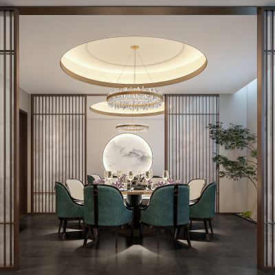 新中式中餐厅包厢