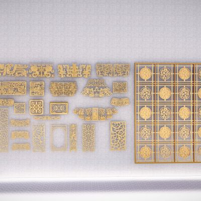 中式镂空雕花窗花花格 古建门头窗框配件花雕 古建配件雕刻 古建文化雕刻