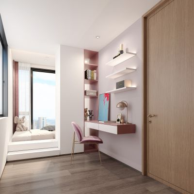 现代家居女孩儿童房