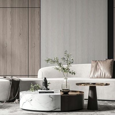 现代轻奢高级灰客厅