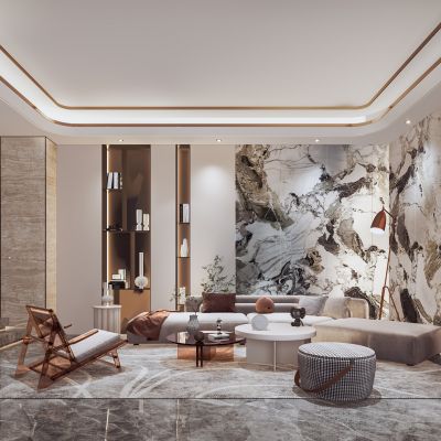 现代别墅地下室休闲室