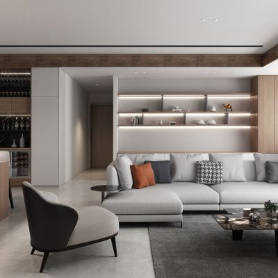 现代简约客餐厅