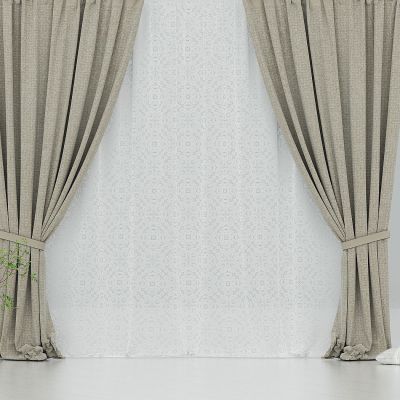 现代窗帘，纱帘，双层窗帘
