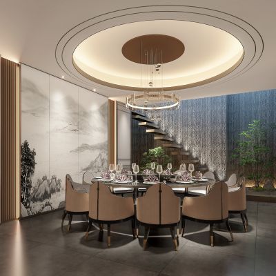 新中式中餐厅包厢