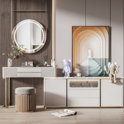 现代妆台妆椅组合