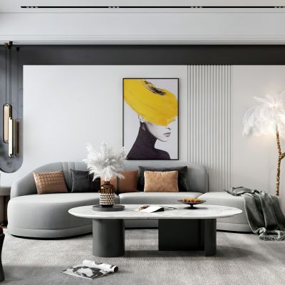 现代简约客厅餐厅