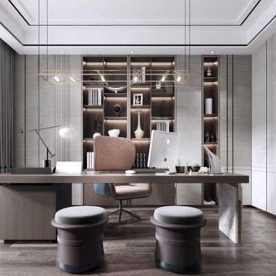 现代简约书房