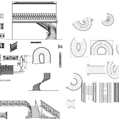 cad平面楼梯模块素材大全CAD图纸