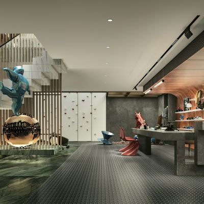 现代地下室娱乐空间