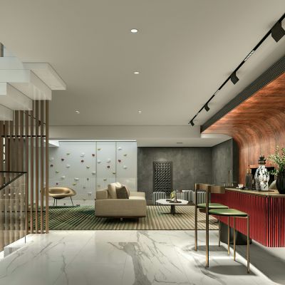 现代地下室娱乐空间