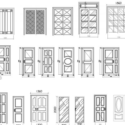 cad立面门模块素材CAD图纸