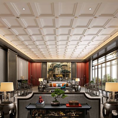 中式会所中式大厅