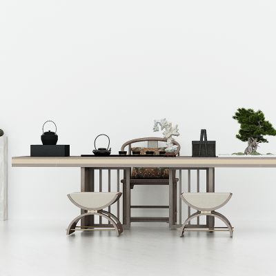 新中式茶室茶桌椅，茶海，茶台，端景台