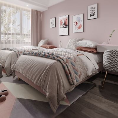 现代儿童房，女孩房，儿童房