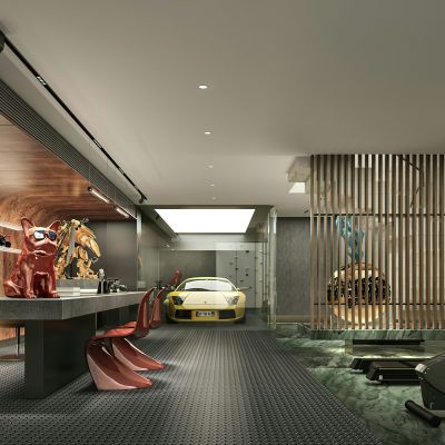 现代地下室娱乐空间