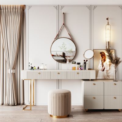 现代轻奢梳妆台