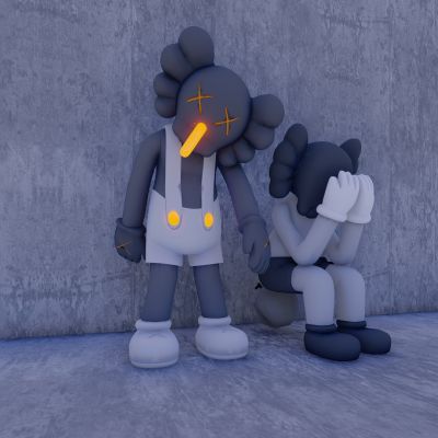 现代 暴力熊玩偶公仔 kwas公仔 商业前摆件 家装摆件 卡通玩具 动漫人物