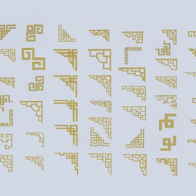 民族雕花 圈边花纹 花边 雕刻 古建走廊装饰 古建花雕 雕花构件