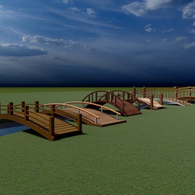 景观木桥 庭院景观木桥 枯山水小木桥 木桥