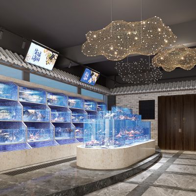 现代餐厅海鲜池