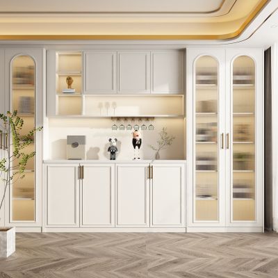 法式奶油风多功能酒柜