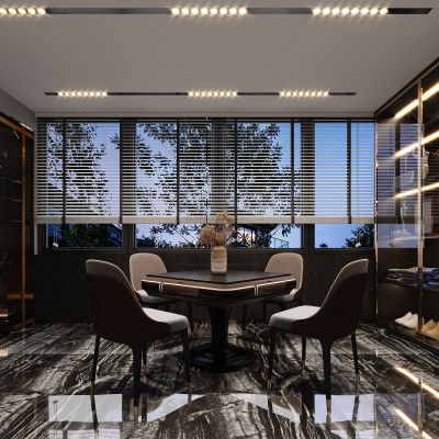 现代棋牌室，棋牌室，休闲区