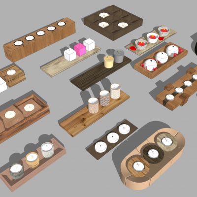 现代烛台 组合烛台 蜡烛 氛围摆件 装饰摆件