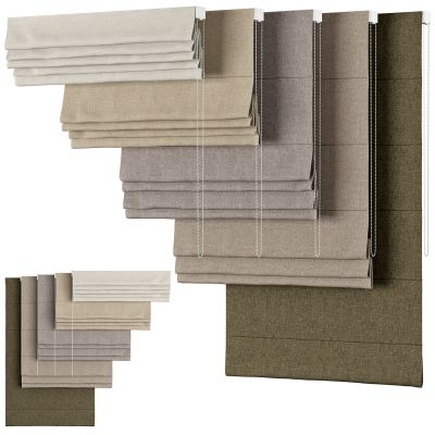 现代布艺窗帘,卷帘,帘子，罗马帘