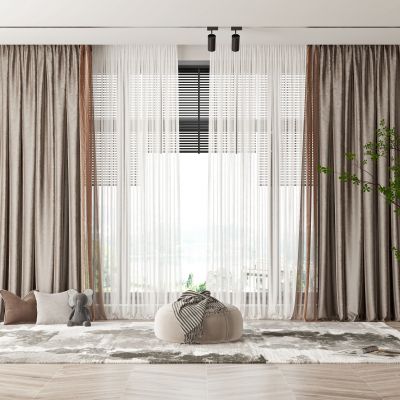 现代懒人沙发窗帘