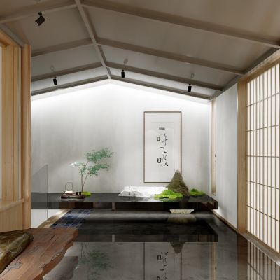 新中式茶楼玄关过道