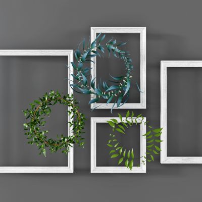 现代墙饰花环画框 挂件