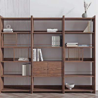 新中式实木书架