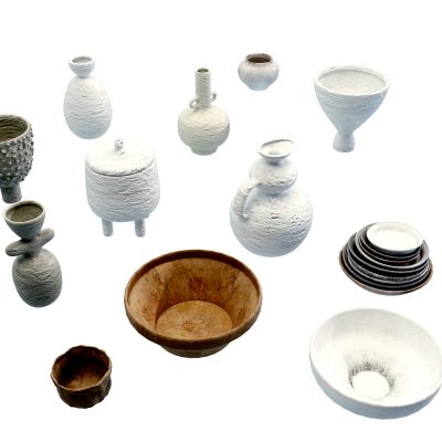 现代陶瓷土陶工艺品，陶罐摆件