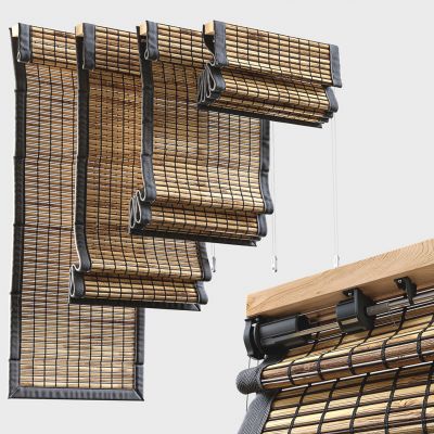 新中式竹编藤编罗马帘，织卷帘无灯