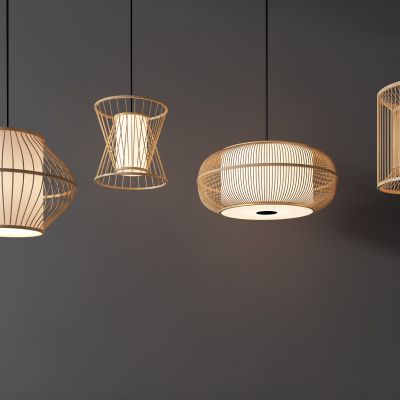新中式编织吊灯组合