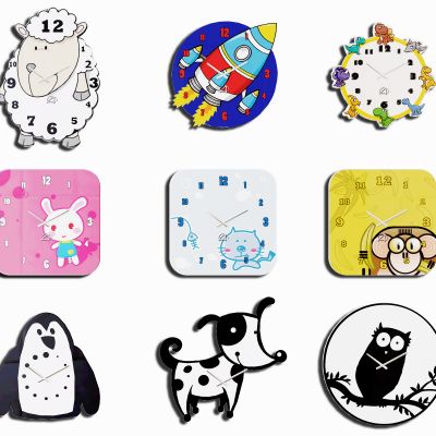 现代儿童卡通挂钟,钟表