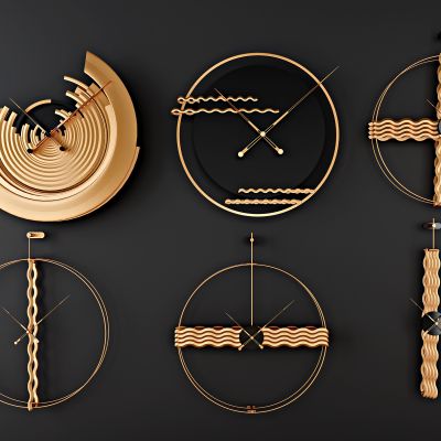 现代金属创意挂钟钟表