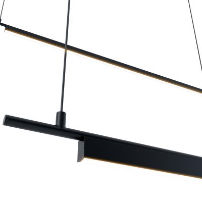 现代条形办公吊灯3D模型