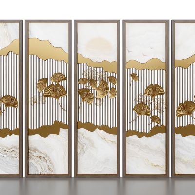新中式银杏屏风隔断