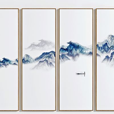 新中式山水装饰画，挂画