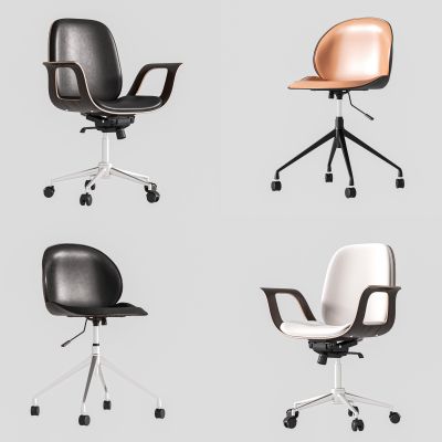 现代办公椅,带轮子的可旋转的椅子,皮质座椅,布面座椅,